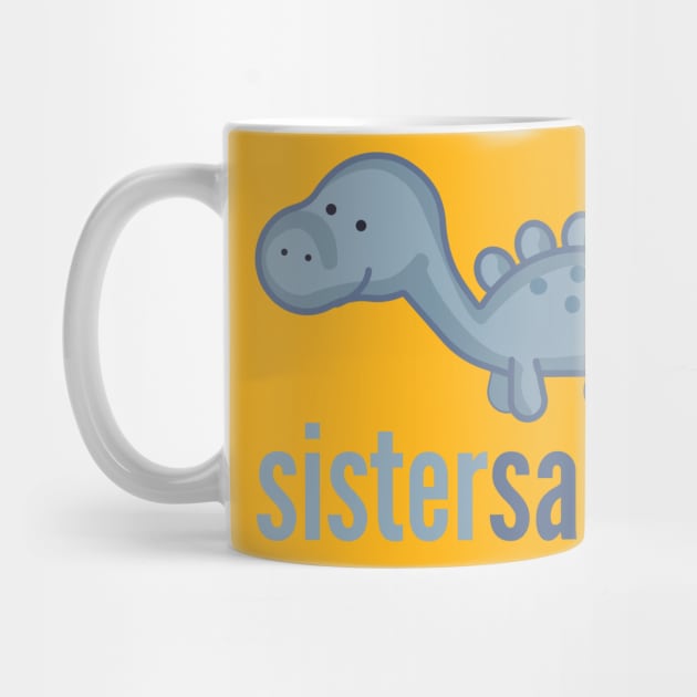 Sistersaurus Shirt Family Dinosaur Shirt Set by DoggyStyles